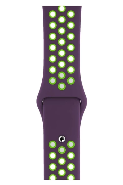Pazariz Apple Watch Uyumlusilikon Kayış Delikli Kordon 1 2 3 4 5 6 7 Se 42mm/44mm/45mm Uyumlu ürün görseli 1