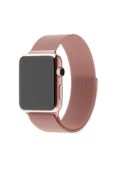 Pazariz Apple Watch Uyumluhasır 38mm / 40mm Metal Kordon Rose Gold ürün görseli 1