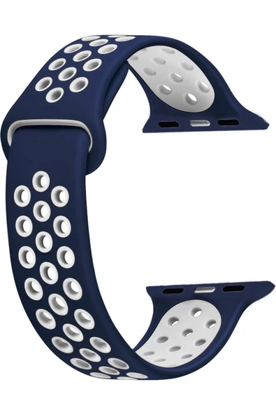 Pazariz Apple Watch Uyumluseries 8 41mm Kordon, Silicone Sport Band Prusya Mavisi ürün görseli 1