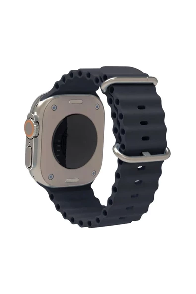 Pazariz Apple Watch Uyumlu2/3/4/5/6/7/8/se 38mm 40mm 41mm Ocaean Metal Toka Silikon Kordon ürün görseli 1