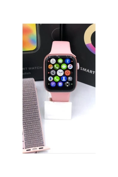 Pazariz G68l Smart Watch Çift Tuş Aktif -çift Kordon Akıllı Saat-rose ürün görseli 1