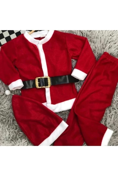 Pazariz Öykünün Dünyası Noel Baba Şapkalı Unisex Yılbaşı Kostümü ürün görseli 1