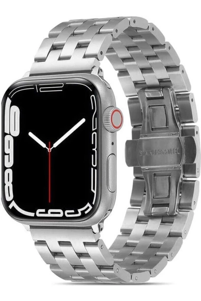 Pazariz Apple Watch Uyumlu42mm 44mm 45mm 49mm 1/2/3/4/5/6/se/7/8/ultra Kordon Kordon Metal Kordon 20 ürün görseli 1