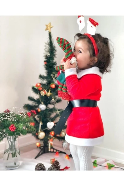 Pazariz Chiristmas Yılbaşı Noel Çocuk Kostüm Elbise ürün görseli 1
