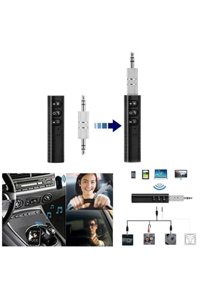 Pazariz Bluetooth Araç Kiti Aux Transmitter Kablosuz Mikrofonlu Bt Wirel ürün görseli 1