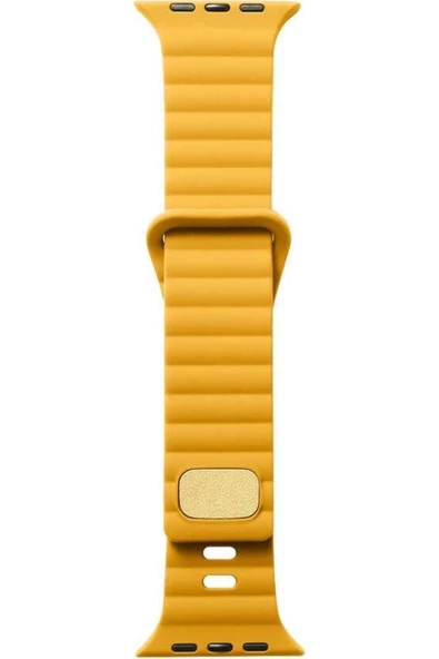 Pazariz Apple Watch Uyumluseries 8 41mm Kordon Silikon Metal Tokalı Ayarlanair Krd73 Sarı ürün görseli 1