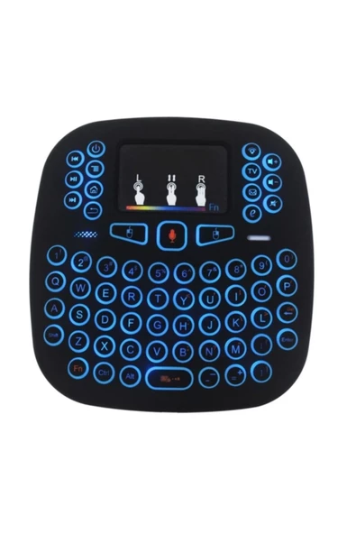 Pazariz 2.4ghz I18 Mini Kablosuz Touch Pad Işıklı Klavye ürün görseli 1