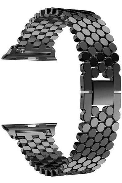 Pazariz Apple Watch Uyumlu38mm 40mm 41mm 1/2/3/4/5/6/se/7/8 Kordon Bal Peteği Metal Kordon ürün görseli 1