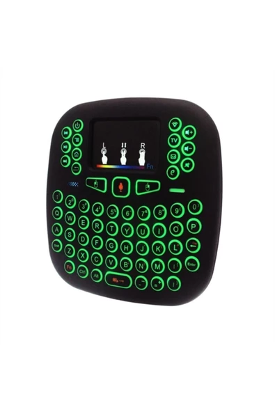 Pazariz 2.4ghz I18 Mini Kablosuz Klavye Touch Pad Işıklı Klavye ürün görseli 1