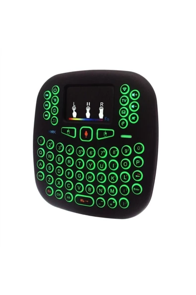 Pazariz 2.4ghz I18 Mini Kablosuz Klavye Touch Pad Işıklı Klavye ürün görseli 1