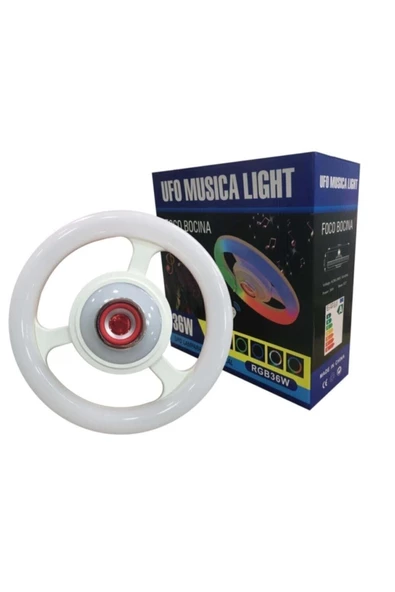 Pazariz Rgb Bluetooth Hoparlör Ufo Led Ampul Tipi Disko Işıklı Lamba Speaker ürün görseli 1