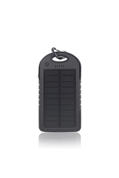 Pazariz 10000mah Solar Powerbank Şarj Aleti Siyah ürün görseli 1