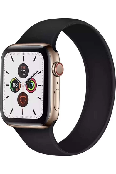 Pazariz Apple Watch Uyumluseries 8 41mm Kordon, Silicone Elastic Band (size, 145mm) Sarı ürün görseli 1