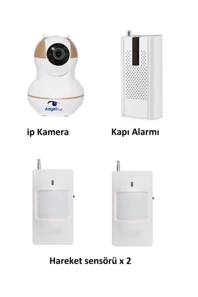 Pazariz Angeleye Ks-512 Full Hd Wifi Ev Ve Bebek Ip Kamera 4in1 Full Set ürün görseli 1