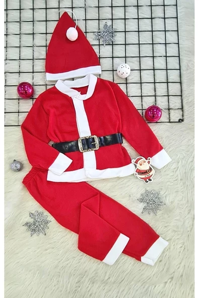 Pazariz Bebek Yeni Yıl Noel Baba Kostüm Yılbaşı Takımı ürün görseli 1