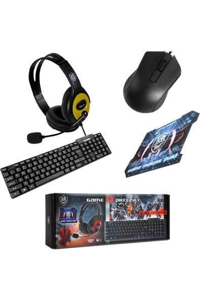 Pazariz ® Klavye Mouse Seti Mouse Pad Oyuncu Kulaklığı K40 - 4 Lü Oyuncu Bilgisayar Seti ürün görseli 1