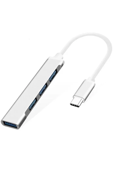 Pazariz Type-c To Usb Hub 4 Port Çoklayıcı Macbook Ile Uyumlu Çoğaltıcı Adaptör ürün görseli 1