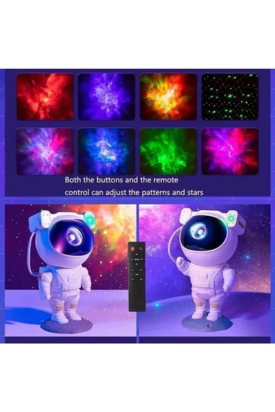 Pazariz Astronot Projector Gece Lambası Nebula Ve Samanyolu Projeksiyon Gece Lambası ürün görseli 1