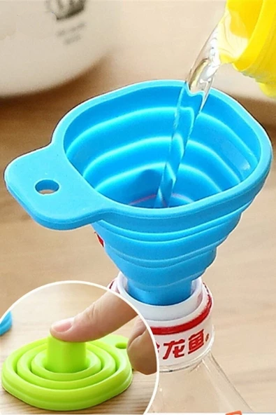 Pazariz Mini Akordiyon Huni Katlanabilir Huni 7x7x9cm ürün görseli 1