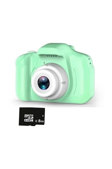 Pazariz Mini 1080p Çocuklar Için Dijital Fotoğraf Makinesi-oyun,video,filtre-son Versiyon 8 Gb Sd Ka ürün görseli 1