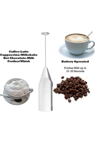 Pazariz Fırsat Ayı Cappucino Mixer Çok Amaçlı Pilli Mini Mixer Kahve Süt Köpürtücü Karıştırıcı ürün görseli 1