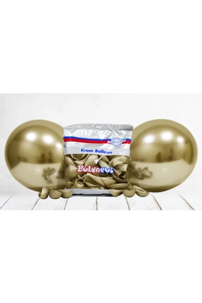 Pazariz 12" Krom Balon Gold 10 Adet ürün görseli 1