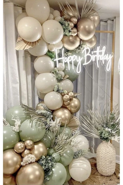 Pazariz Küf Yeşili Denizkumu Balon zinciri 100 Adet ürün görseli 1