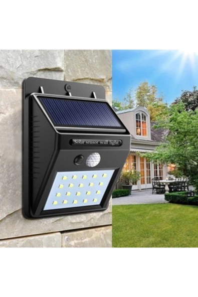 Pazariz Güneş Enerjili Hareket Sensörlü Bahçe Balkon Lambası Led Lamba ürün görseli 1