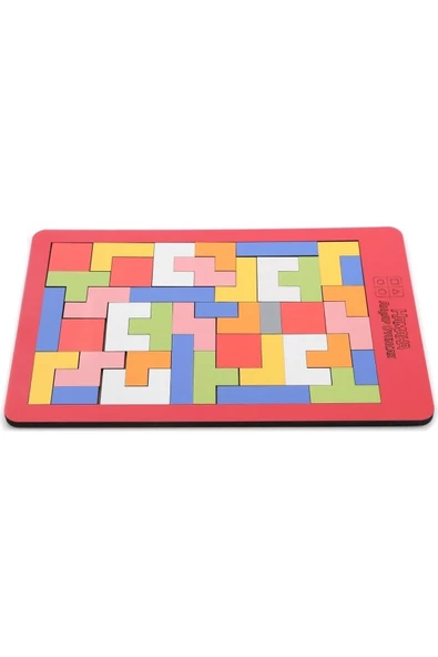 Pazariz Ahşap Eğitici Tetris - Eğitici Ahşap Oyuncak - Eğitici Blok Dizme - Yeni Nesil Tetris ürün görseli 1