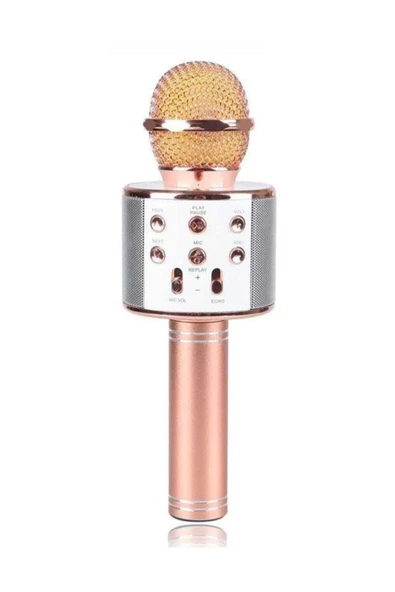 Pazariz Bluetooth 2019 Model Ws-858 Mikrofon Sd-usb-aux Gold ürün görseli 1