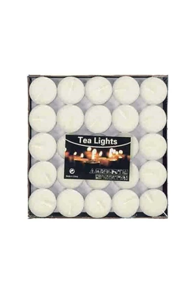 Pazariz Beyaz Tea Light Mum  50'li ürün görseli 1