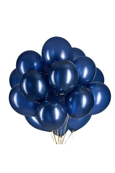 Pazariz 12 Inç Standart Boy Pastel Balon 10 Adet Gece Mavisi ürün görseli 1