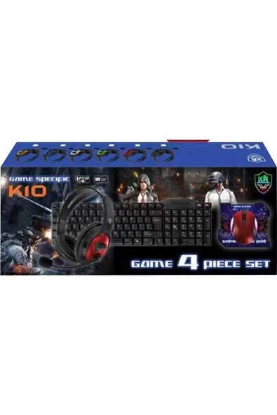 Pazariz Oyuncu Seti Klavye+mouse Mouse Pad+kulaklık K10 Gamer Set ürün görseli 1