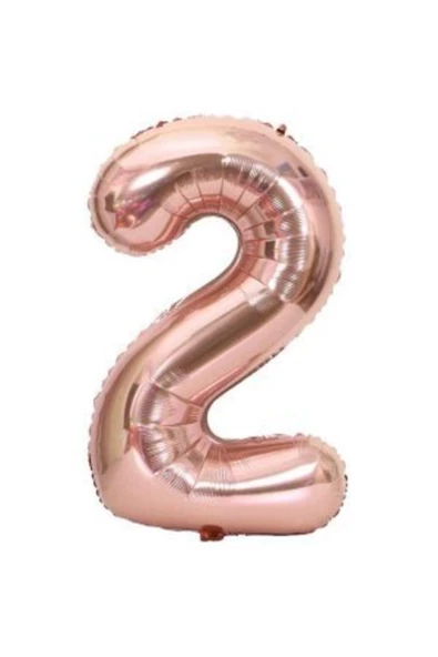 Pazariz 34'' 80 Cm Rose Gold Bronze Folyo Rakam Balon 2 ürün görseli 1