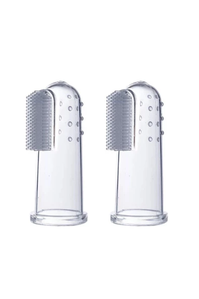 Pazariz Silikon Bebek Parmak Diş Fırçası - Finger Brush 0-3 Yaş - 2'li Paket ürün görseli 1