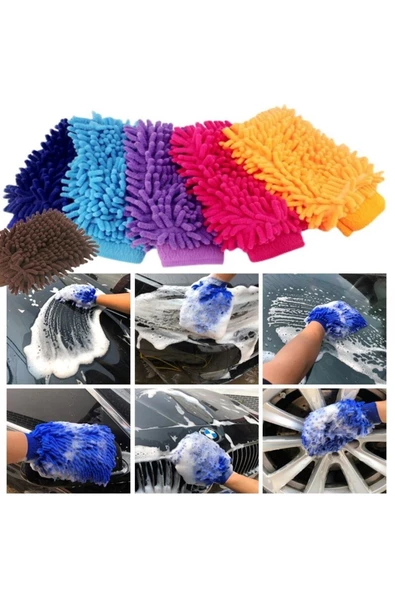 Pazariz Mikrofiber Araba Yıkama Ve Detay Temizlik Eldiveni Çift Taraflı 22x13Cm 1 Adet ürün görseli 1