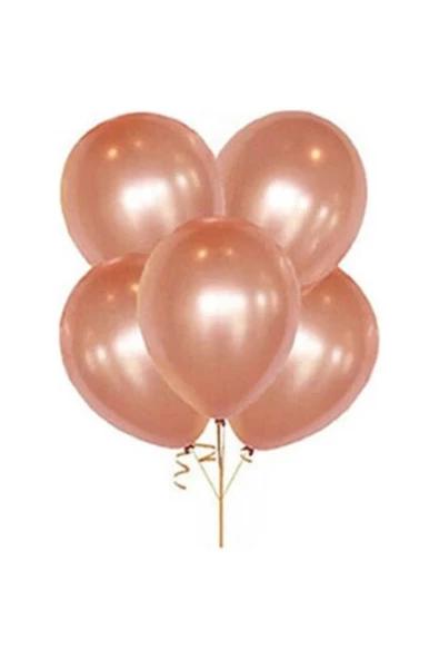 Pazariz Metalik Balon 10 Adet Rose Gold ürün görseli 1