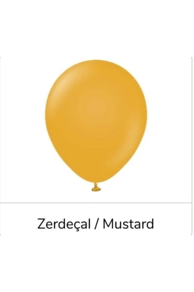 Pazariz 12" Retro Balon Zerdeçal Renk 20 Adet ürün görseli 1
