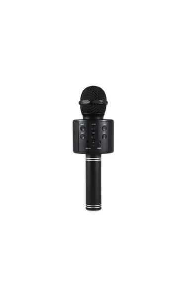 Pazariz Wster Ws-858 Usb-aux-sd Kart Girişli Wireless Bluetooth Karaoke Mikrofon - Siyah ürün görseli 1