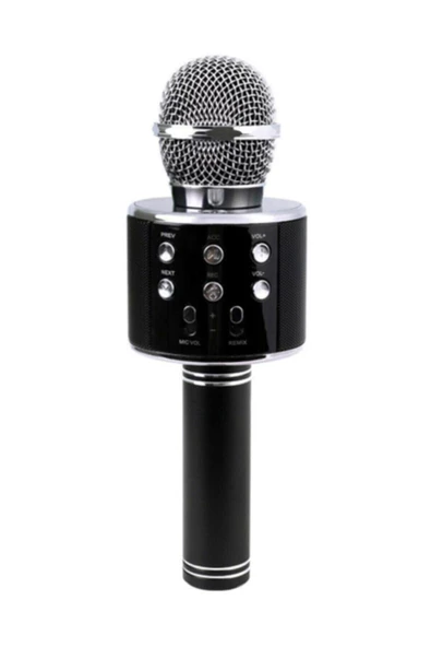 Pazariz Ws-858 Bluetooth Karaoke Mikrofon Hoparlör Siyah ürün görseli 1
