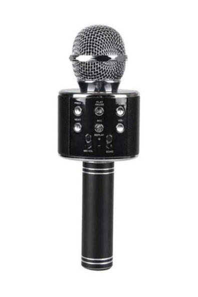 Pazariz Wster Ws-858 Karaoke Mikrofon Bluetooth Hoparlör Aux Usb Mikro Sd Kart Girişli ürün görseli 1