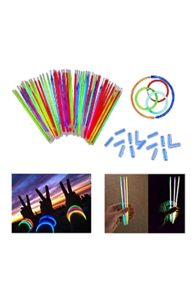 Pazariz Glow Stick - Fosforlu Çubuk 100 Adet ürün görseli 1
