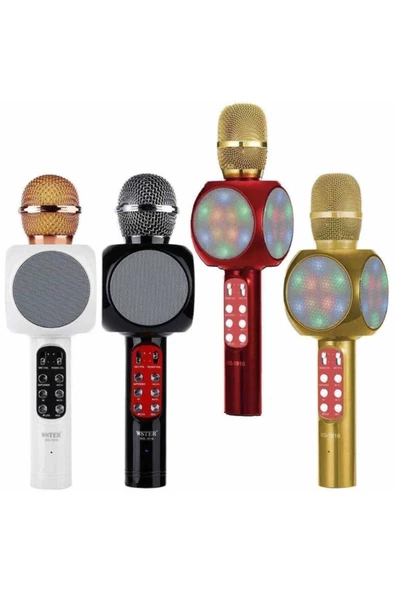 Pazariz Wster Ws-1816 Led Işıklı Karaoke Mikrofon ürün görseli 1