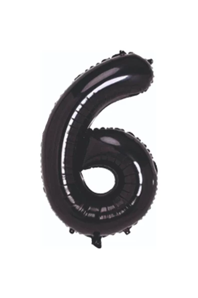 Pazariz 34 Inç 76 Cm Siyah Folyo Rakam Balon 6 ürün görseli 1