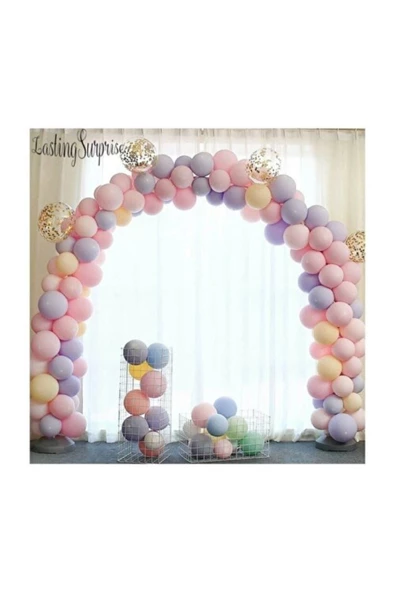 Pazariz Makaron Balonlu Zincir Balon Seti 5 Mt Zincir 100 Balon Karışık ürün görseli 1