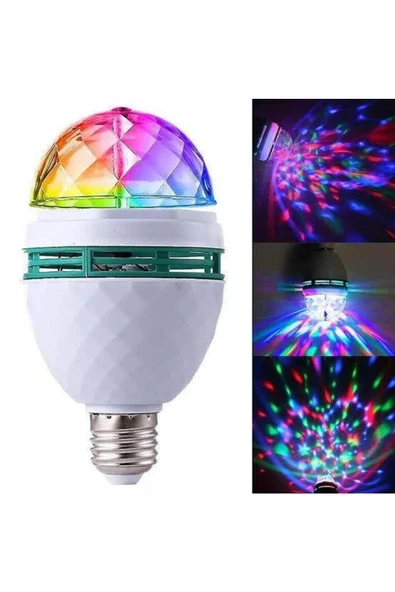 Pazariz Atif 360 Derece Dönen Led Disko Lamba ürün görseli 1