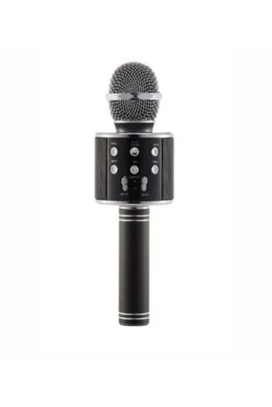 Pazariz Ws-858 Karaoke Mikrofon Bluetooth, Usb, Hafıza Kartı Ve Aux Girişli Siyah & ürün görseli 1