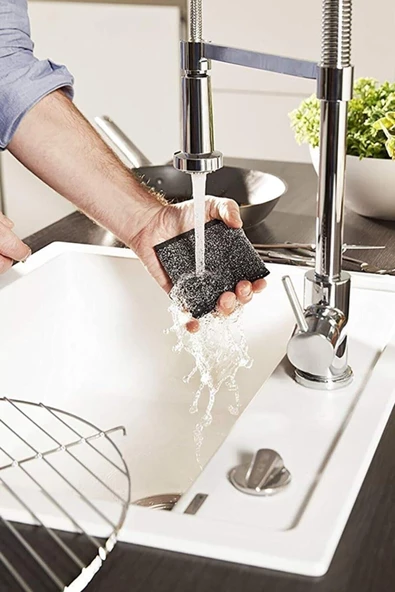 Pazariz Magic Inox Sponge Paslanmaz Telli Sünger 4'lü Set Bulaşık Süngeri ürün görseli 1
