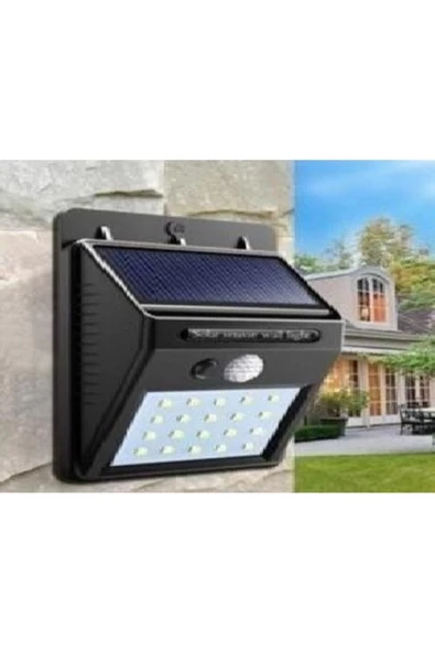 Pazariz 20 Led Solar Güneş Enerjili Bahçe Aydınlatması Aplik Kamp Lambası ürün görseli 1