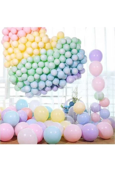 Pazariz Makaron Balon Seti 50 Balon Karışık ürün görseli 1